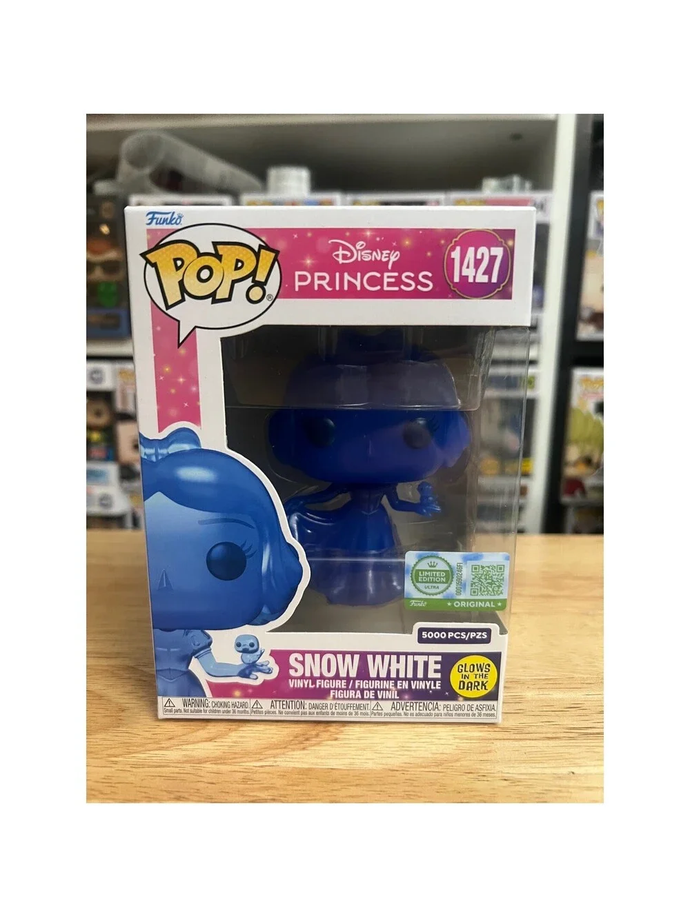 LE ONLY 5000 PCS BLUE GLOW IN DARK Snow White Funko Pop #1427 Disney GITD Movies
